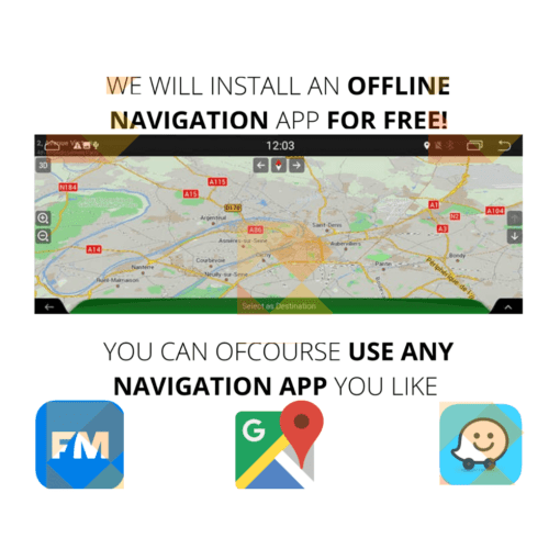 CarPlay & Android Auto BMW Navigation Screen