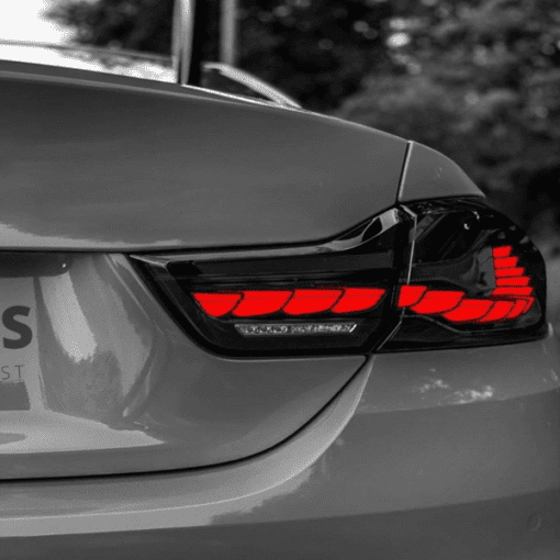 BMW 4 Series F32 F33 F36 & M4 F82 F83 Black Optic Smoke OLED Taillights GTS CS Style