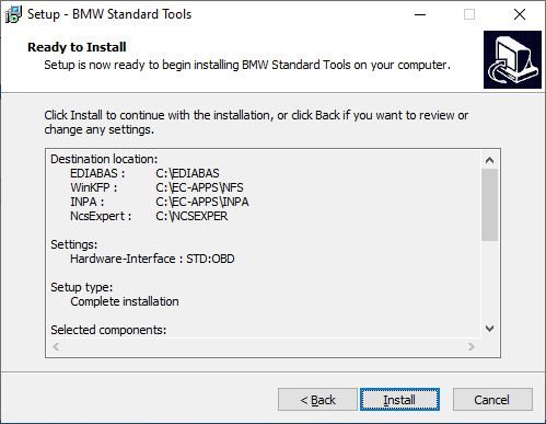 bmw standard tools installation