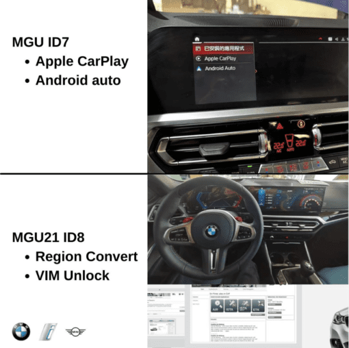 apple carplay and android auto activation for bmw id7 or id8 idrive